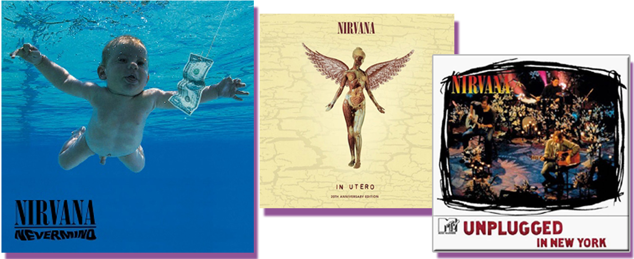 Nirvana LPs Nevermind + Unplugged