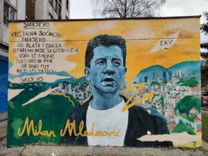Milan Mladenovic (1958-1994) - EKV frontman, Mural in Sarajevo, Gravica neighbourhood